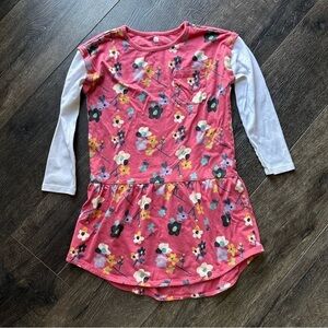 Tea Collection girls dress size 12 pink white floral